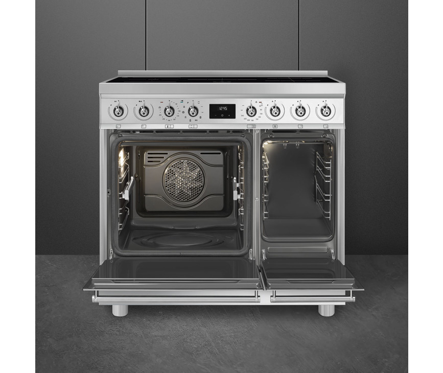 Smeg C92IPX2 inductie fornuis - roestvrijstaal - dubbele oven
