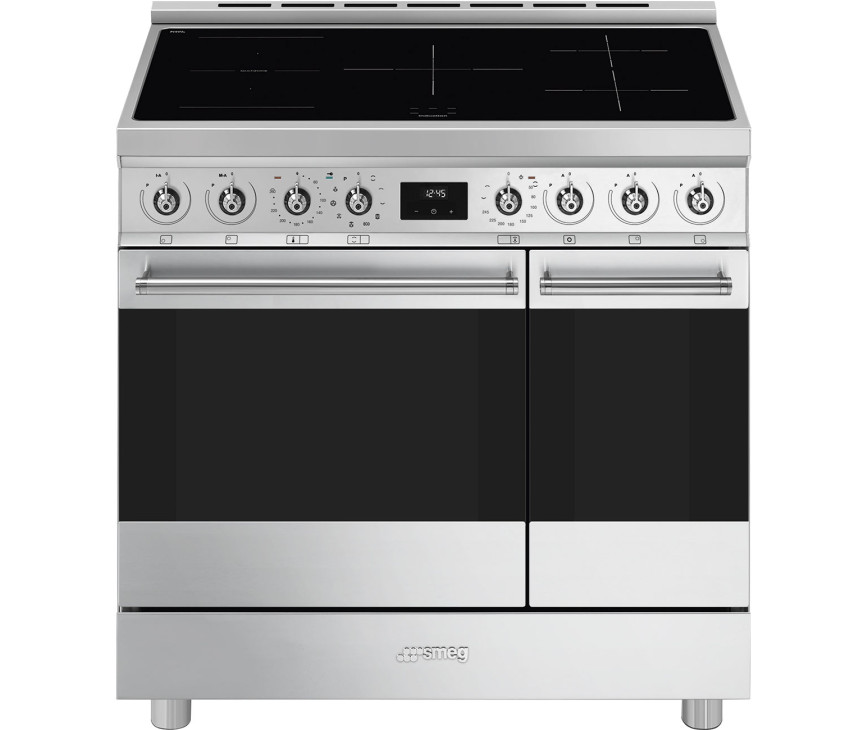Smeg C92IPX2 inductie fornuis - roestvrijstaal - dubbele oven