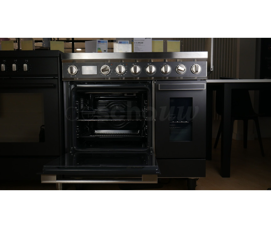 Smeg CPF92IMA inductie fornuis - antraciet - dubbele oven - Portofino