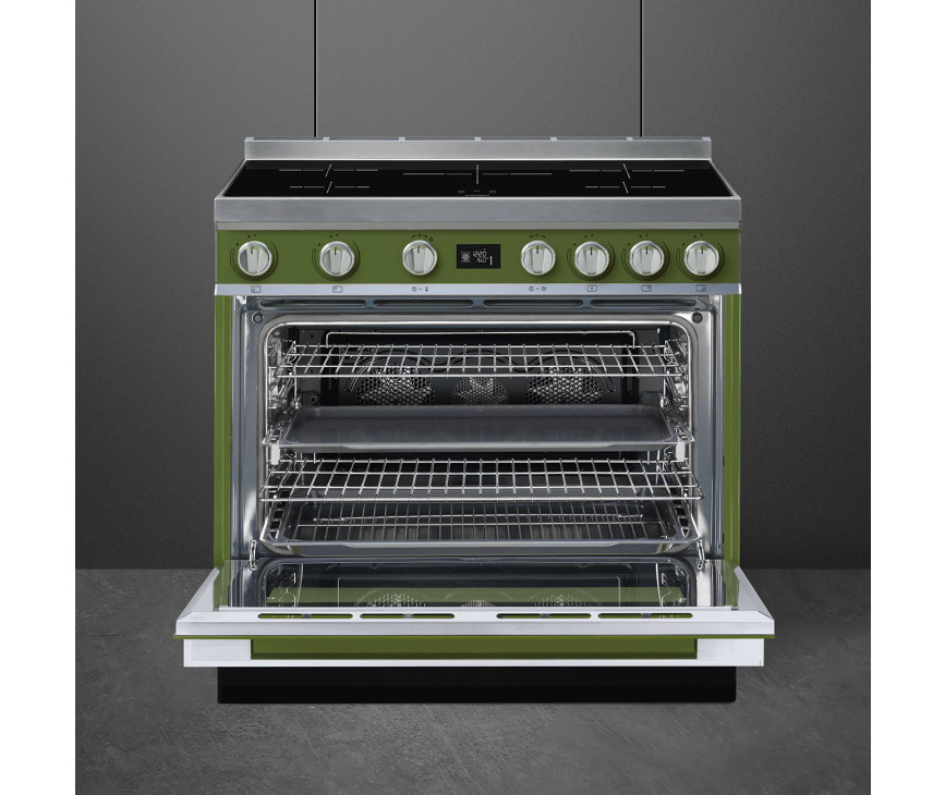 Smeg CPF9IPOG inductie fornuis - groen