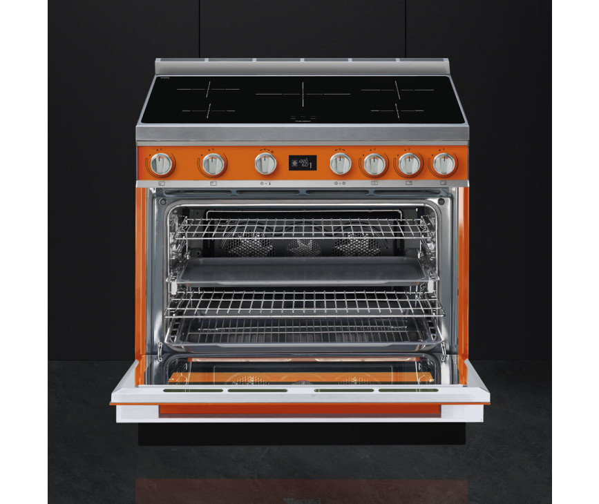 Smeg CPF9IPOR inductie fornuis - oranje