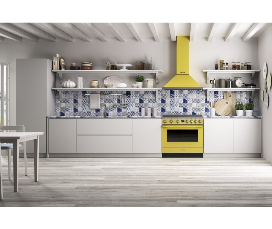 Smeg CPF9IPYW inductie fornuis - geel
