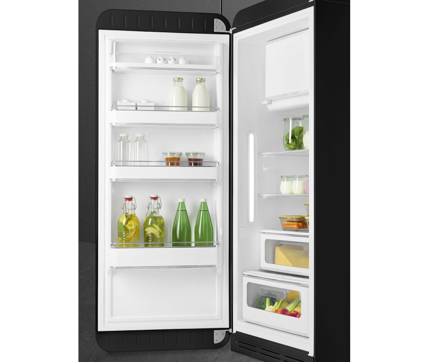 Smeg FAB28LBL5 koelkast zwart - linksdraaiend