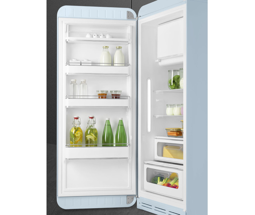 Smeg FAB28LPB5 koelkast pastelblauw - linksdraaiend