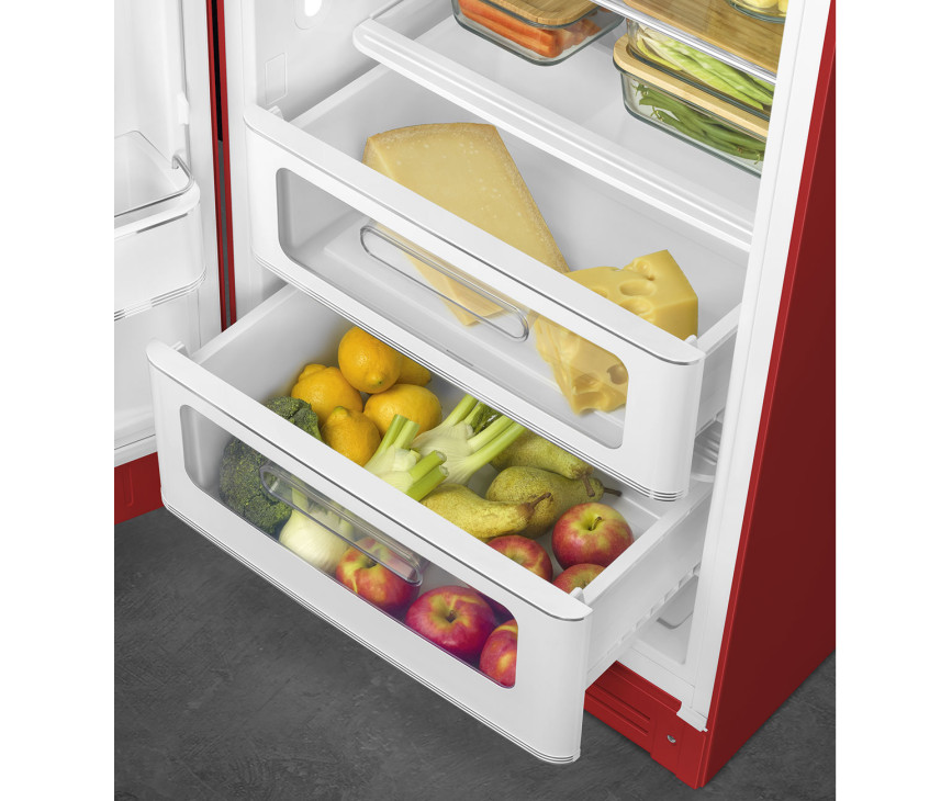 Smeg FAB28LRD5 koelkast rood - linksdraaiend