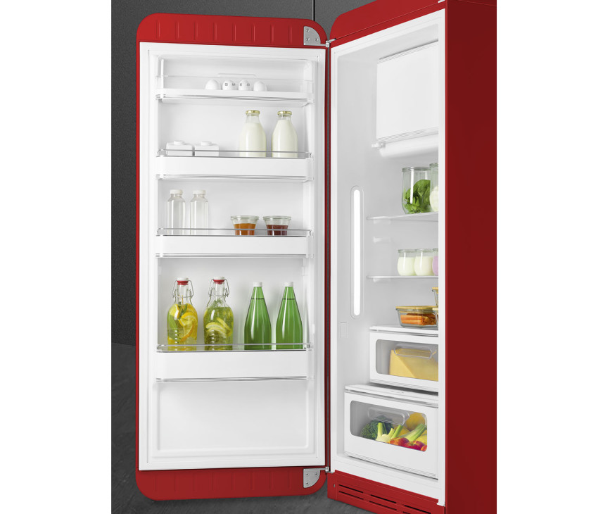 Smeg FAB28LRD5 koelkast rood - linksdraaiend