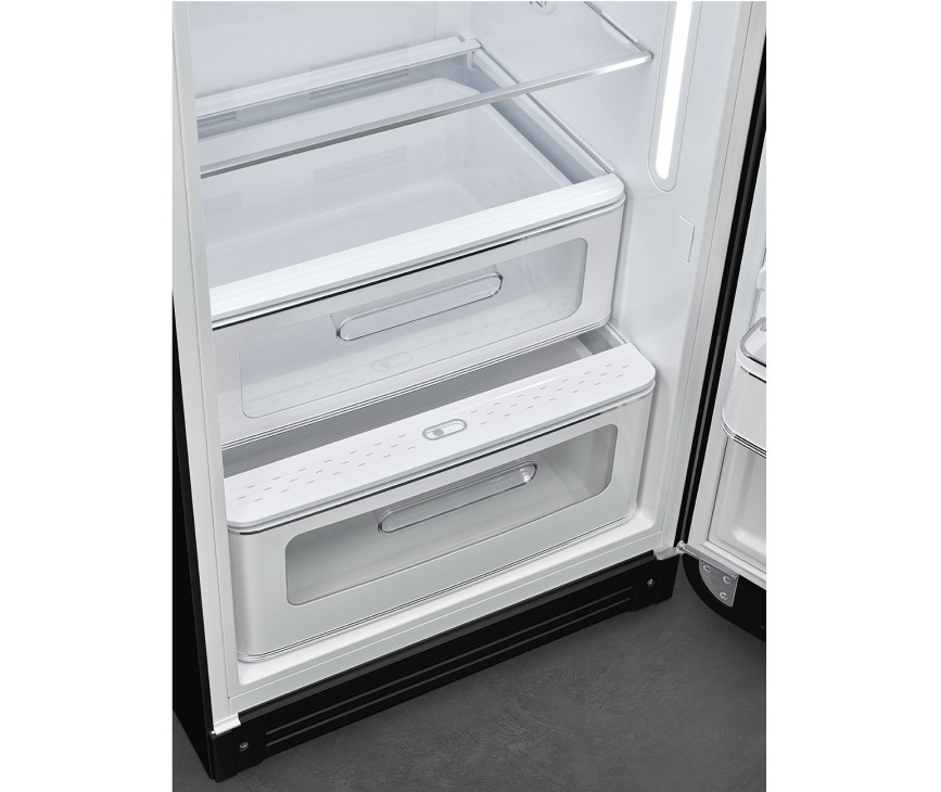 Smeg FAB28RBL5 retro koelkast zwart - rechtsdraaiend