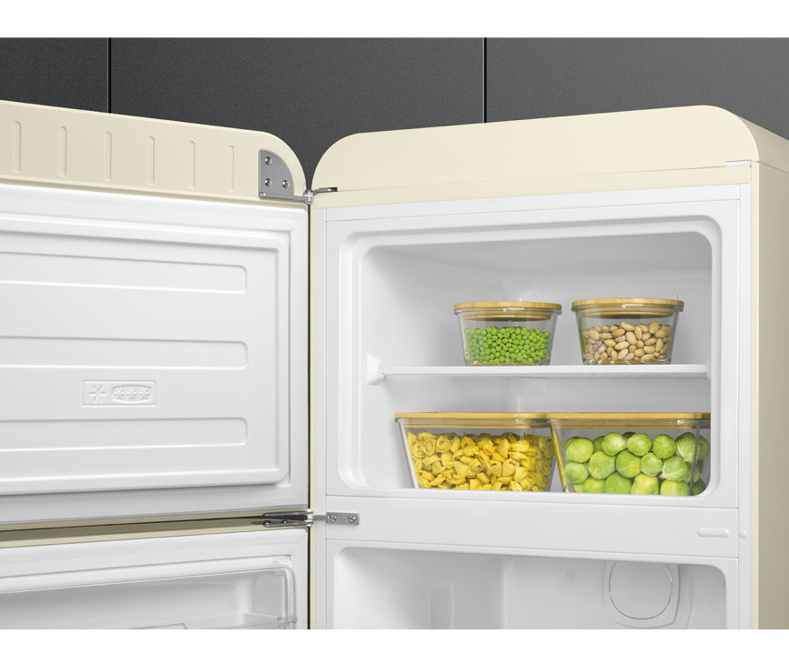 Smeg FAB30LCR5 retro jaren 50 koelkast - crème - linksdraaiend