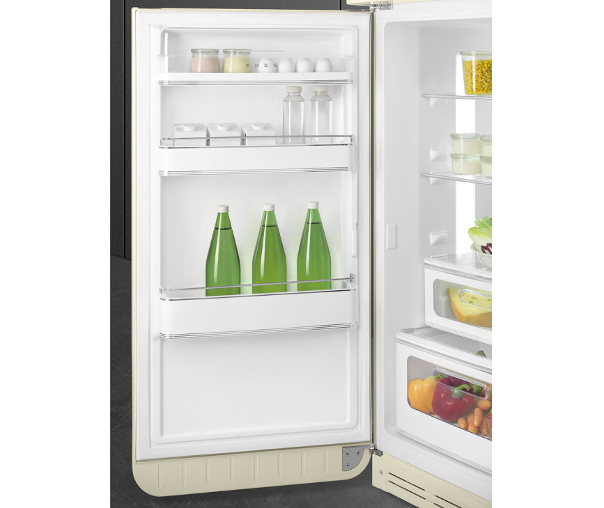 Smeg FAB30LCR5 retro jaren 50 koelkast - crème - linksdraaiend