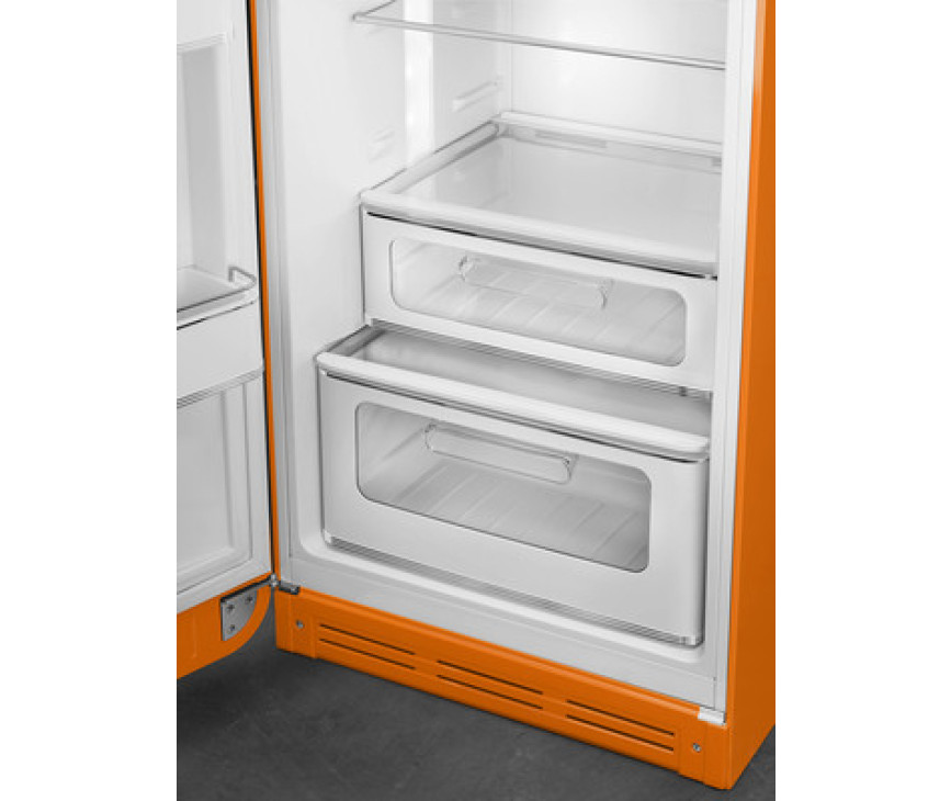 Smeg FAB30LOR5 linksdraaiende retro koelkast - oranje