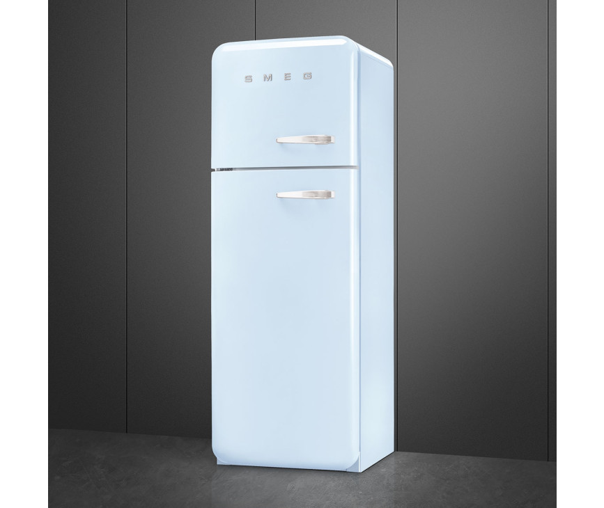 Smeg FAB30LPB5 linksdraaiende retro koelkast - pastel blauw