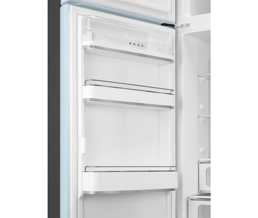 Smeg FAB30LPB5 linksdraaiende retro koelkast - pastel blauw