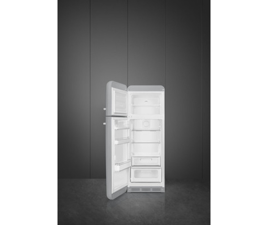 Smeg FAB30LSV5 linksdraaiende retro koelkast - zilver metallic