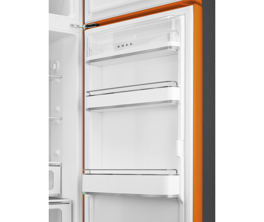 Smeg FAB30ROR5 rechtsdraaiende retro koelkast - oranje