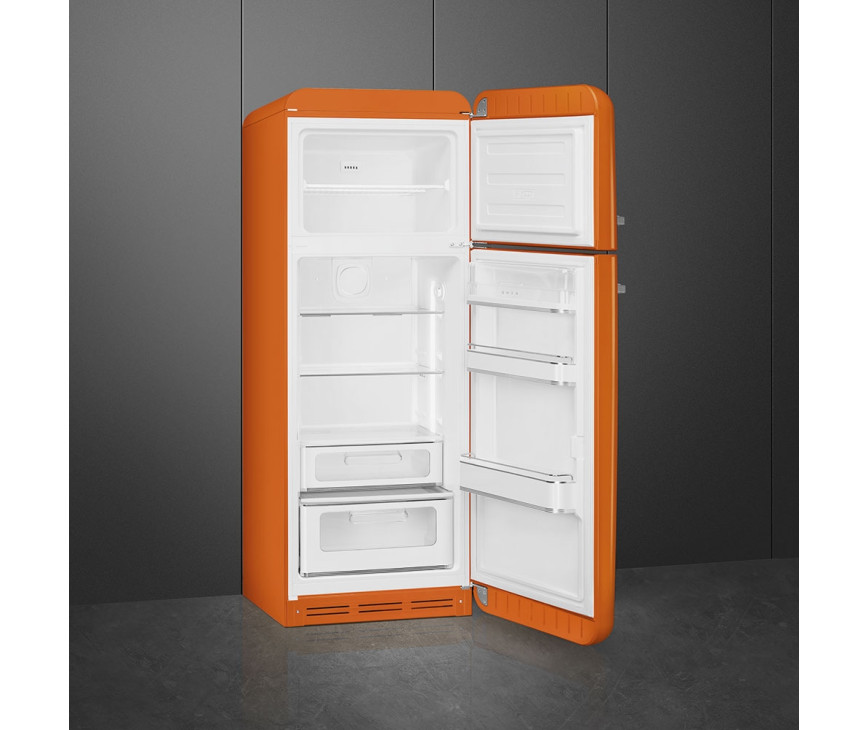 Smeg FAB30ROR5 rechtsdraaiende retro koelkast - oranje