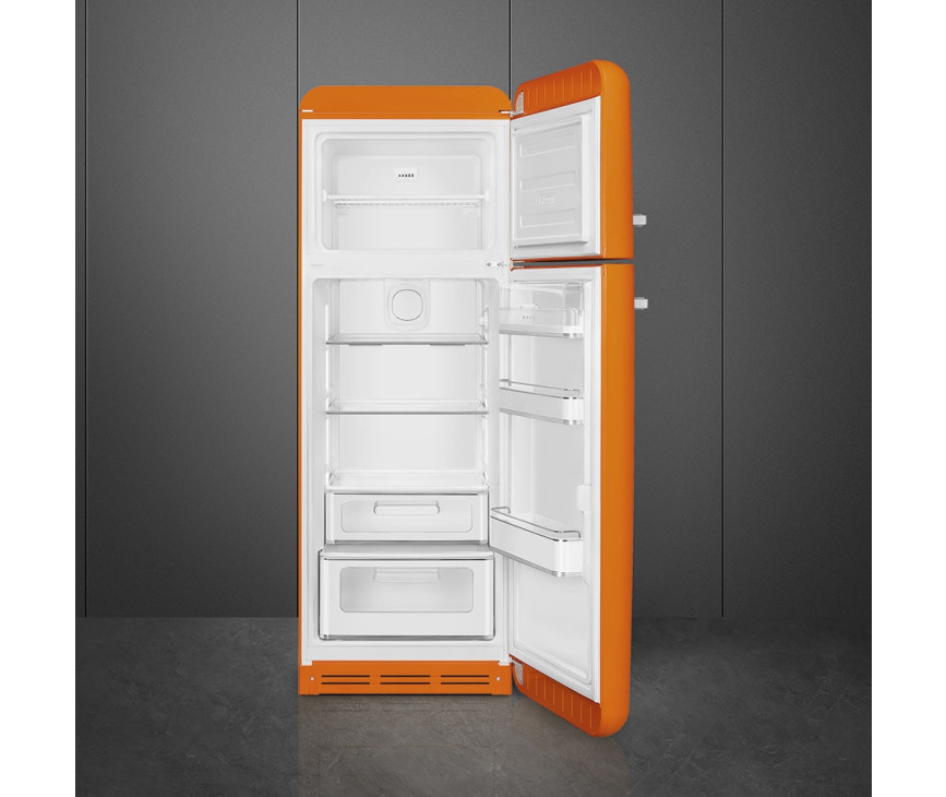 Smeg FAB30ROR5 rechtsdraaiende retro koelkast - oranje