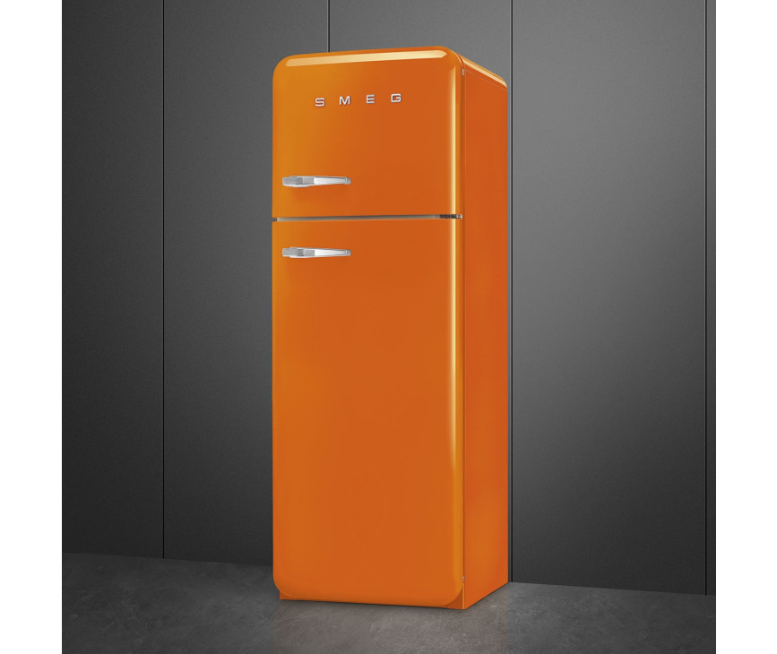 Smeg FAB30ROR5 rechtsdraaiende retro koelkast - oranje