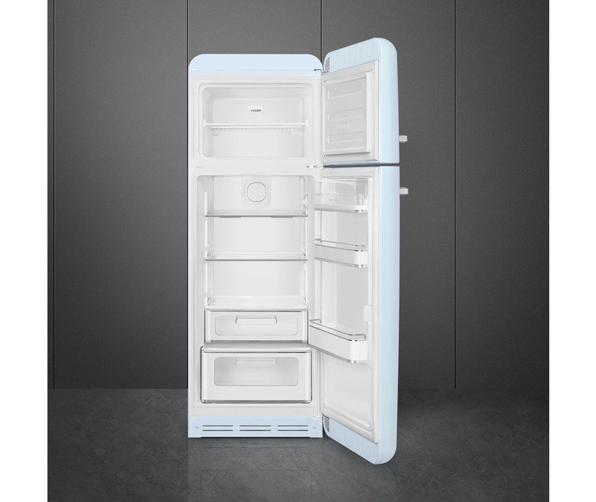 Smeg FAB30RPB5 rechtsdraaiende retro koelkast - pastel blauw