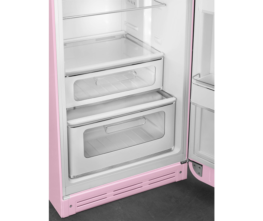 Smeg FAB30RPK5 rechtsdraaiende retro koelkast - roze