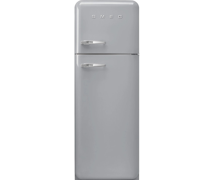 Smeg FAB30RSV5 rechtsdraaiende retro koelkast - zilver metallic