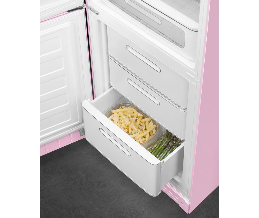 Smeg FAB32LPK5 retro jaren 50 koelkast roze - linksdraaiend