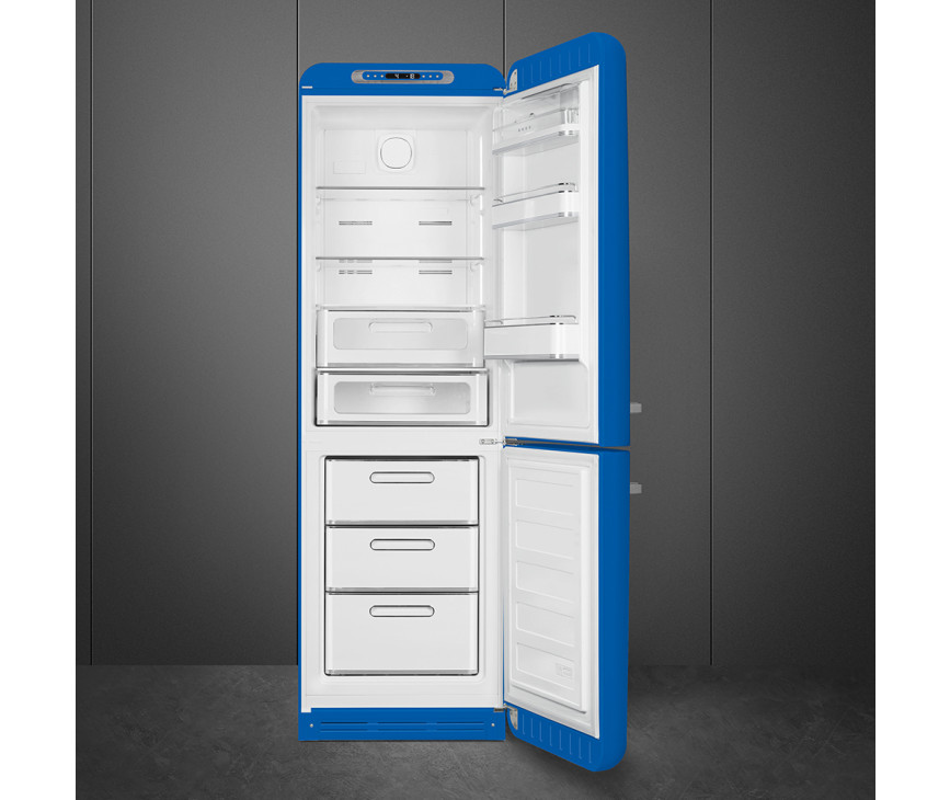 Smeg FAB32RBE5 retro jaren 50 koelkast blauw - rechtsdraaiend