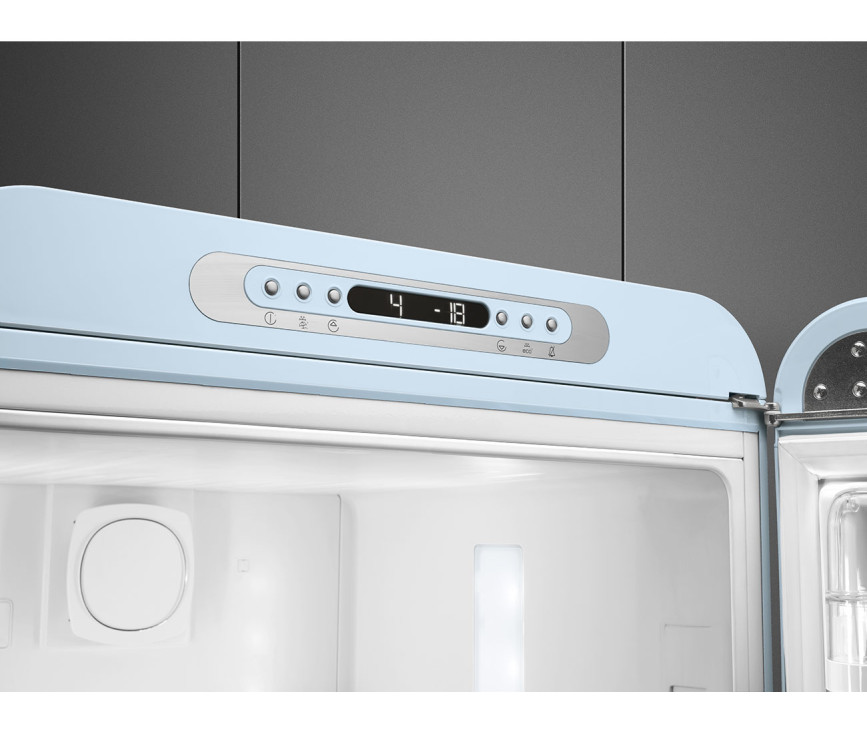 Smeg FAB32RPB5 retro jaren 50 koelkast pastelblauw - rechtsdraaiend
