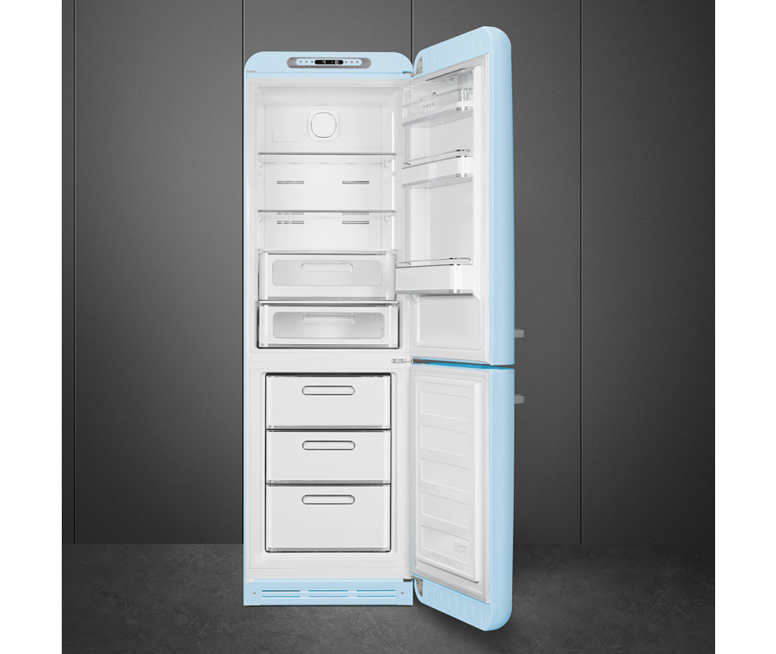 Smeg FAB32RPB5 retro jaren 50 koelkast pastelblauw - rechtsdraaiend