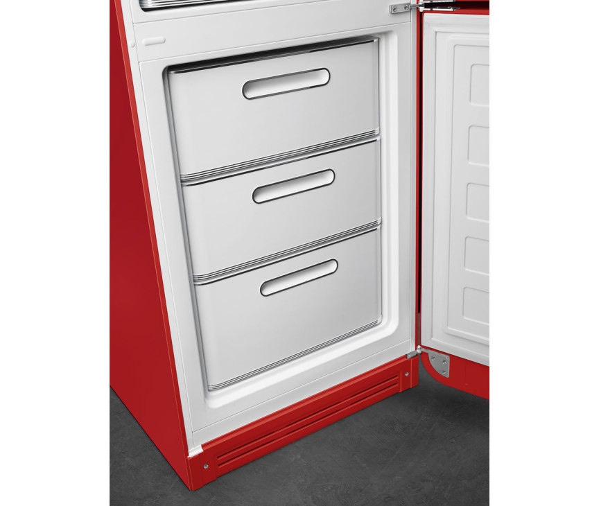 Smeg FAB32RRD5 retro jaren 50 koelkast rood - rechtsdraaiend