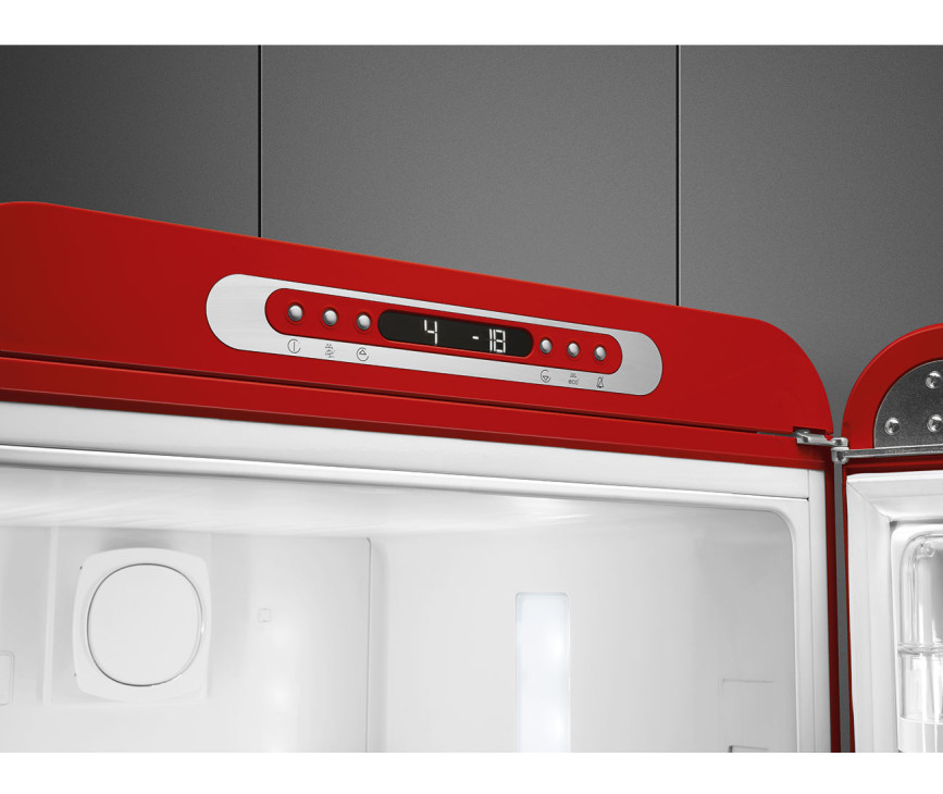 Smeg FAB32RRD5 retro jaren 50 koelkast rood - rechtsdraaiend