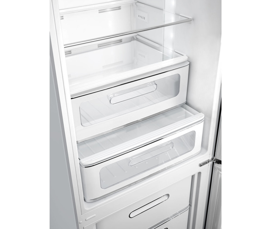 Smeg FAB32RSV5 retro jaren 50 koelkast zilver- rechtsdraaiend