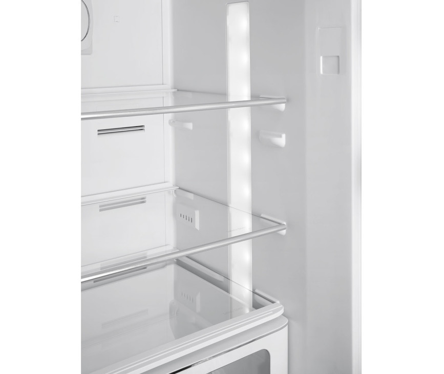 Smeg FAB32RSV5 retro jaren 50 koelkast zilver- rechtsdraaiend