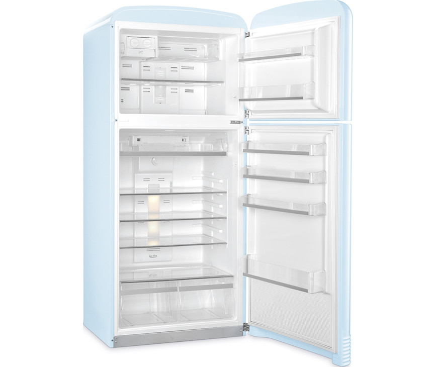 Het vriesdeel van de Smeg FAB50RPB5 koelkast blauw heeft een inhoud van 97 liter