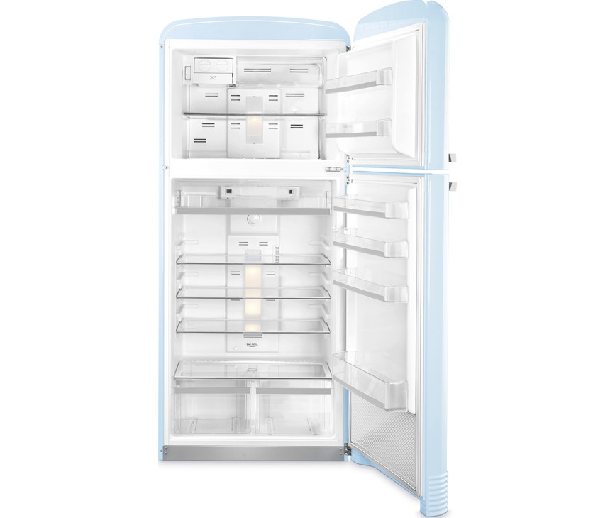 Het interieur van de Smeg FAB50RPB5 koelkast blauw