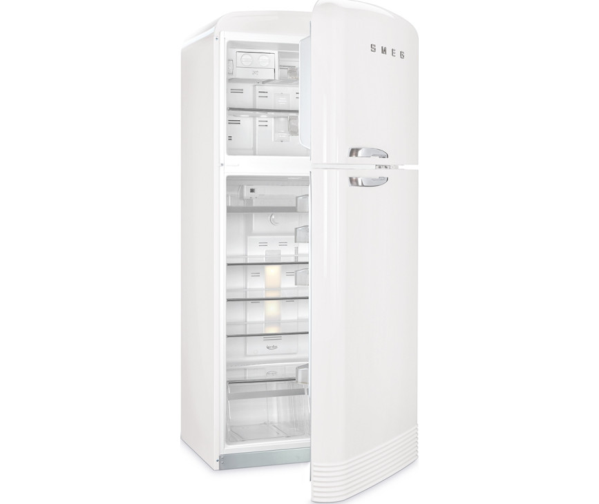 Een fractie van het interieur van de Smeg FAB50RWH5 koelkast wit
