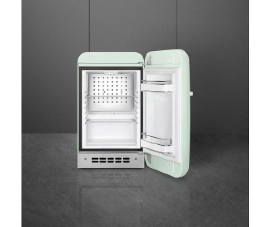 Het niterieur van de Smeg FAB5RPG5 minibar groen