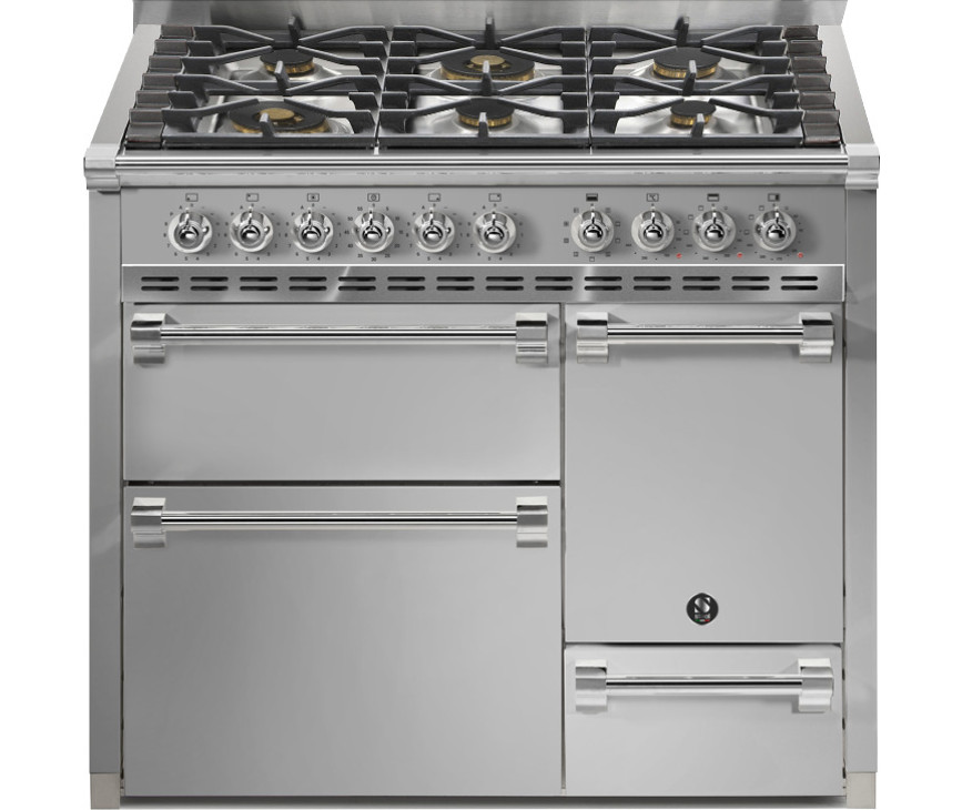 Steel AQ10SFF-D-6W Ascot gas fornuis - 100 cm - combi-stoomoven
