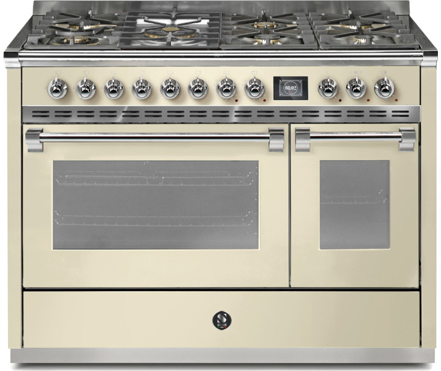 Steel AQ12SF-6B Ascot gas fornuis - combi-stoomoven - 120 cm.