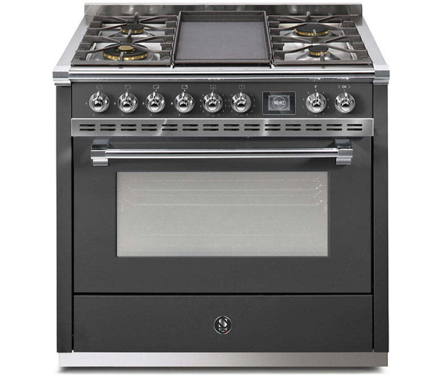 Steel AQ9S-4B Ascot gasfornuis - combi-stoomoven - met grill-top bakplaat
