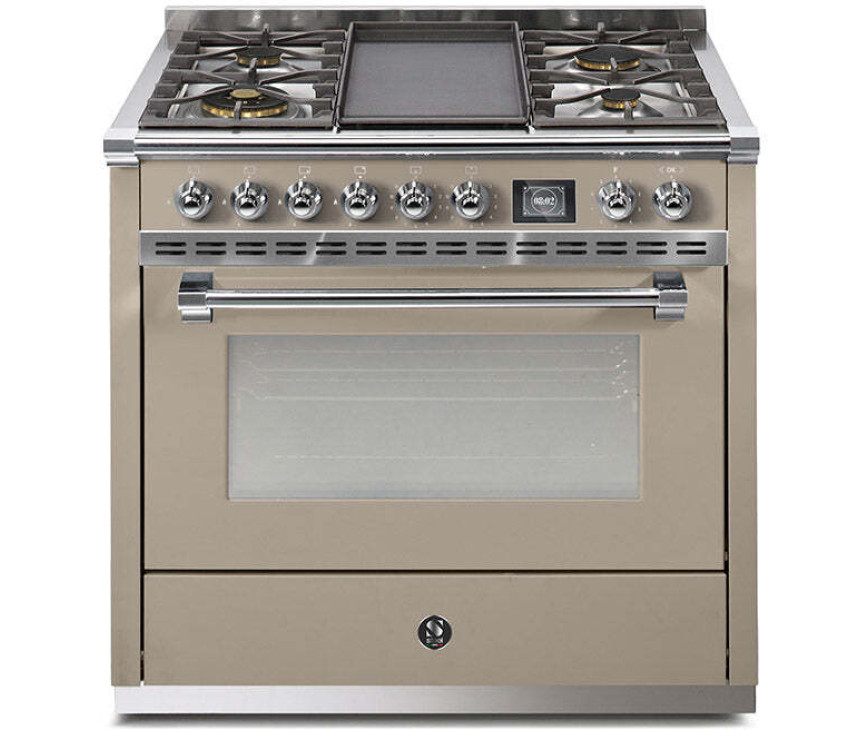 Steel AQ9S-4B Ascot gasfornuis - combi-stoomoven - met grill-top bakplaat