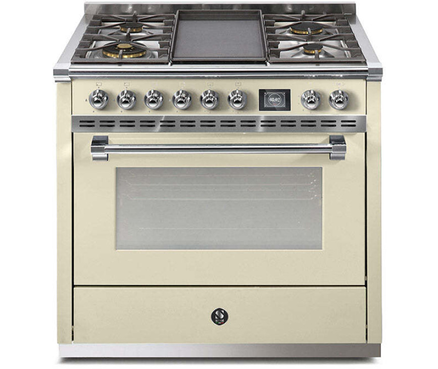 Steel AQ9S-4B Ascot gasfornuis - combi-stoomoven - met grill-top bakplaat