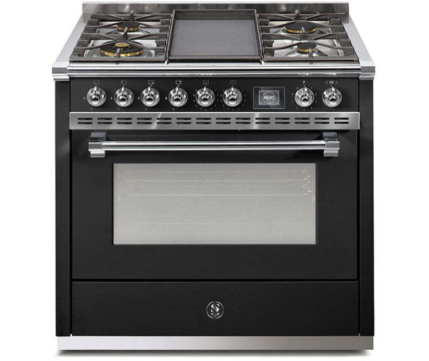 Steel AQ9S-4B Ascot gasfornuis - combi-stoomoven - met grill-top bakplaat