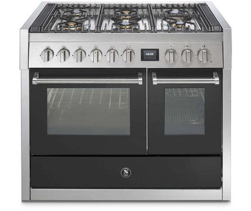 Steel GQ10SF-4M fornuis met combi-stoomoven en mega wok - 100 cm breed