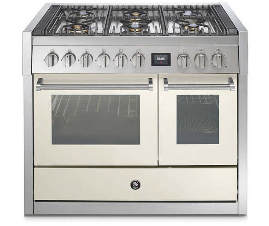 Steel GQ10SF-4M fornuis met combi-stoomoven en mega wok - 100 cm breed
