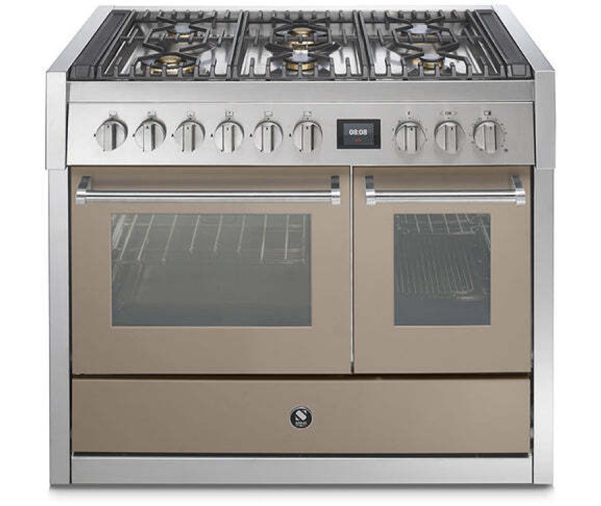 Steel GQ10SF-4M fornuis met combi-stoomoven en mega wok - 100 cm breed