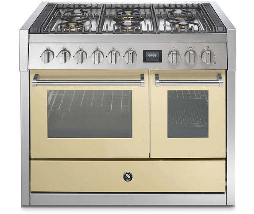 Steel GQ10SF-4M fornuis met combi-stoomoven en mega wok - 100 cm breed
