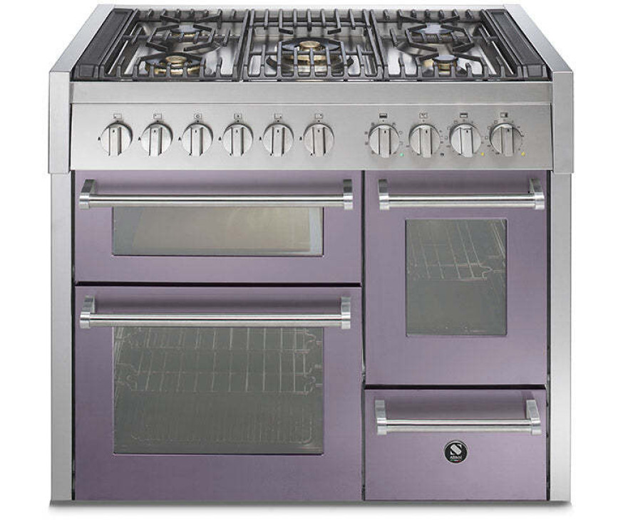 Steel GQ10SFF-6W fornuis met 3 ovens - 100 cm. breed - Genesi