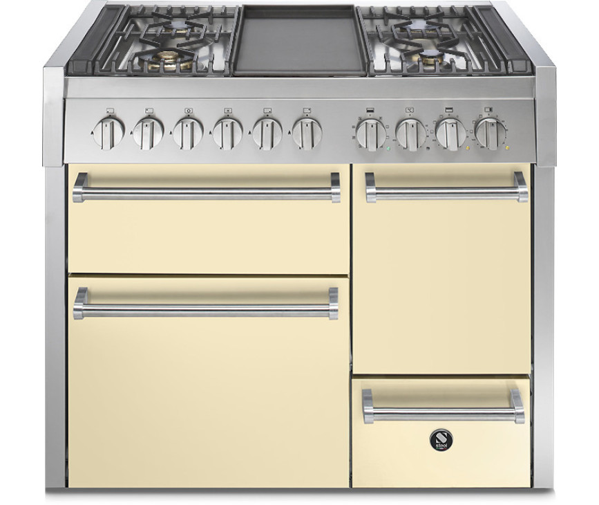 Steel GQ10SFF-D-4T fornuis - Genesi - 100 cm. breed