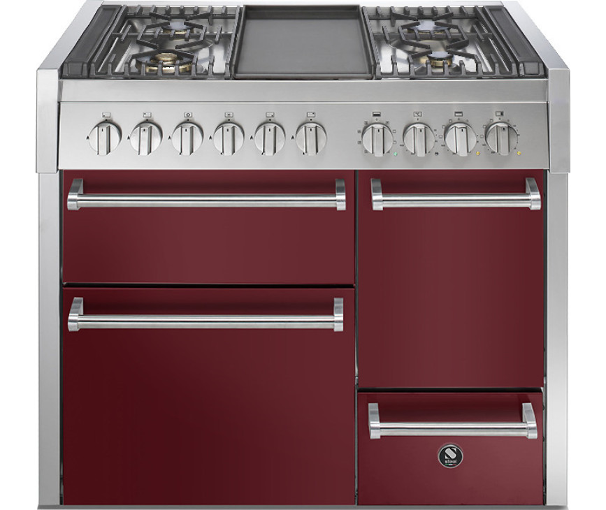 Steel GQ10SFF-D-4T fornuis - Genesi - 100 cm. breed