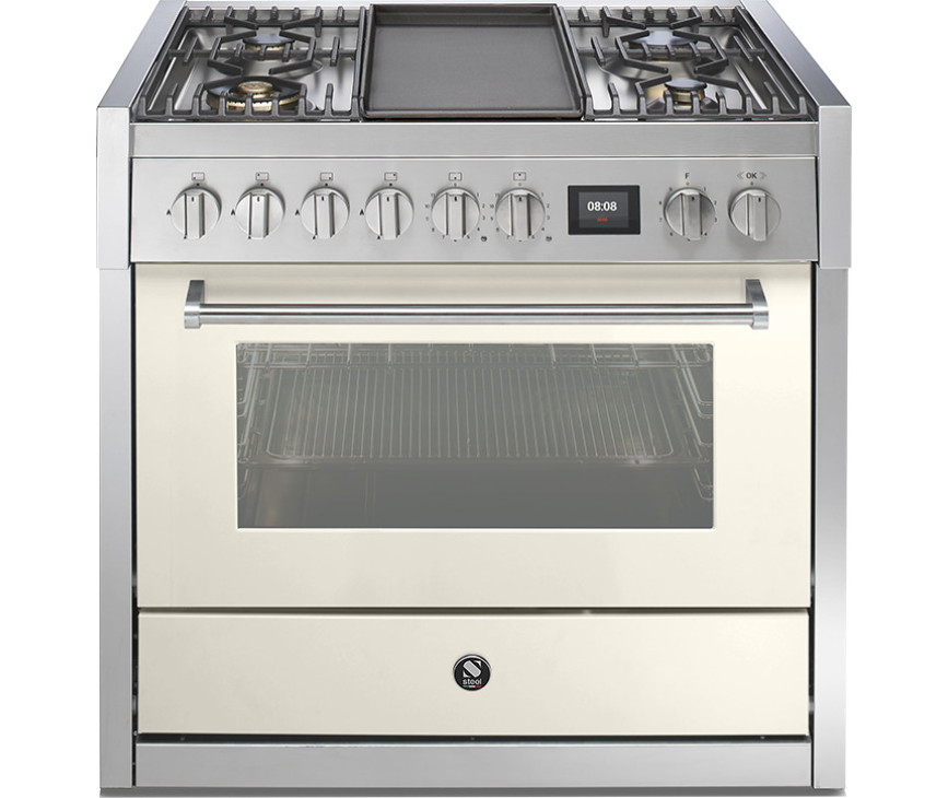 Steel GQ9S-4T fornuis met combi stoomoven - Genesi